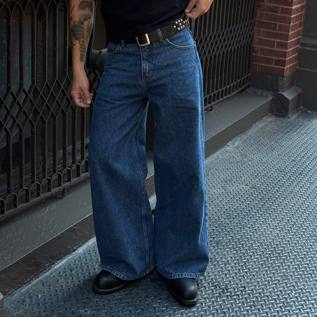 Dark Blue Baggy Jeans - Image 2